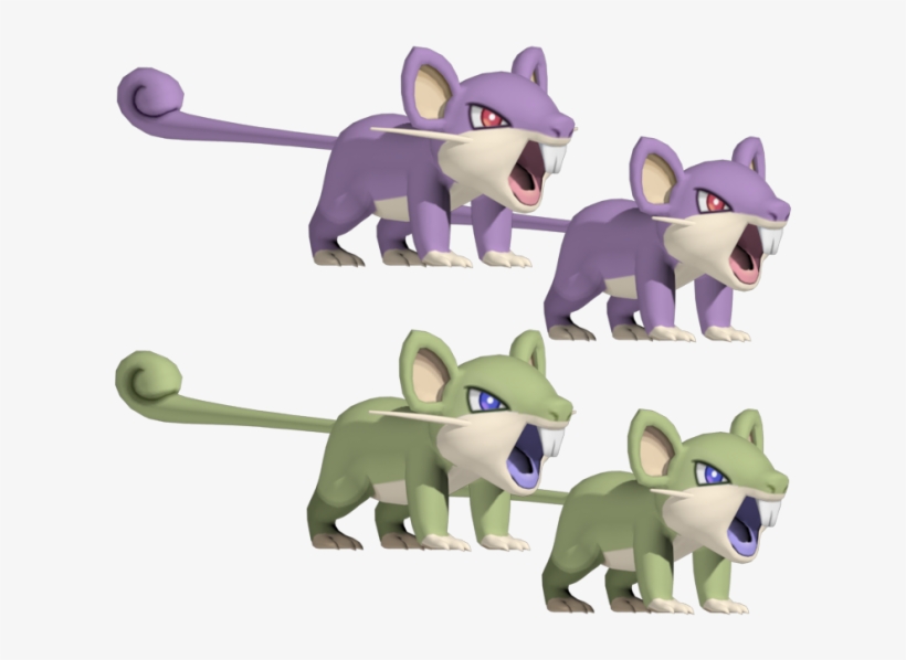 Rattata 3d Model, transparent png