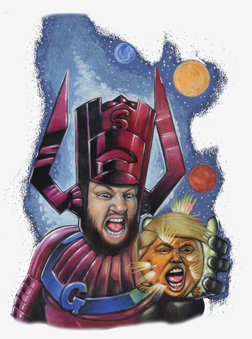 Galactus Destroys Planet Trump Womens Longsleeve Shirt, transparent png