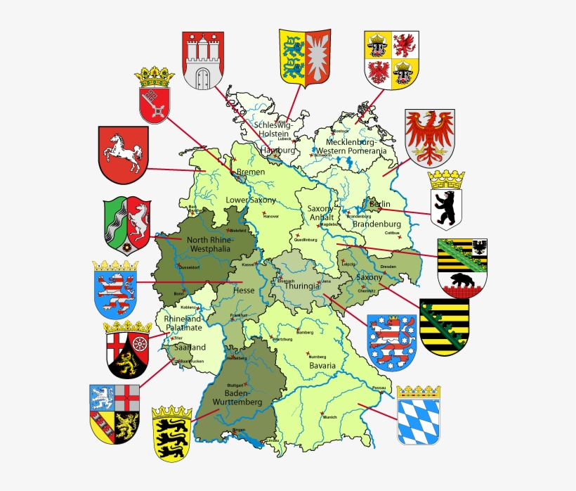 Map Of Germany With Links To Each State, transparent png