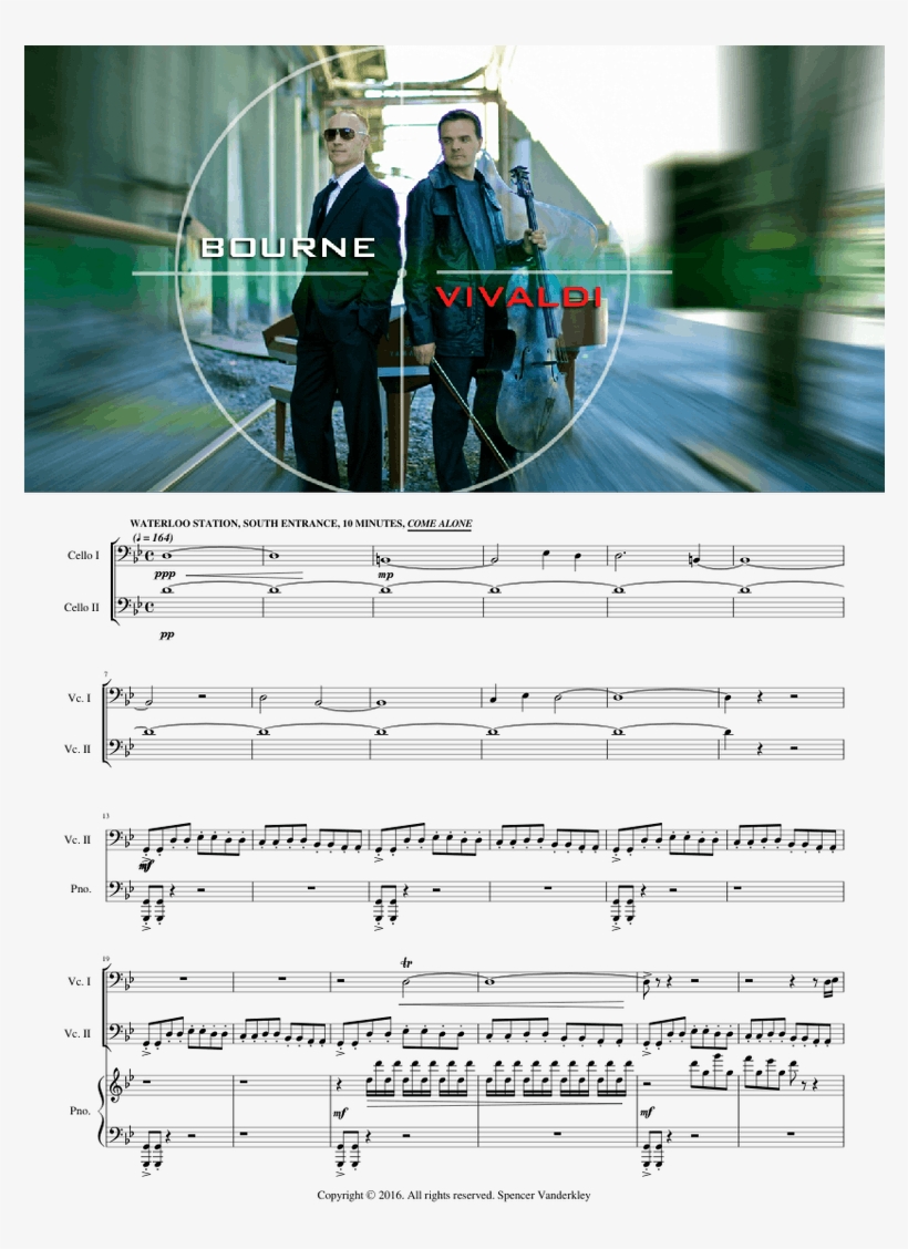 Bourne Soundtrack // Vivaldi's Double Cello Concerto, transparent png