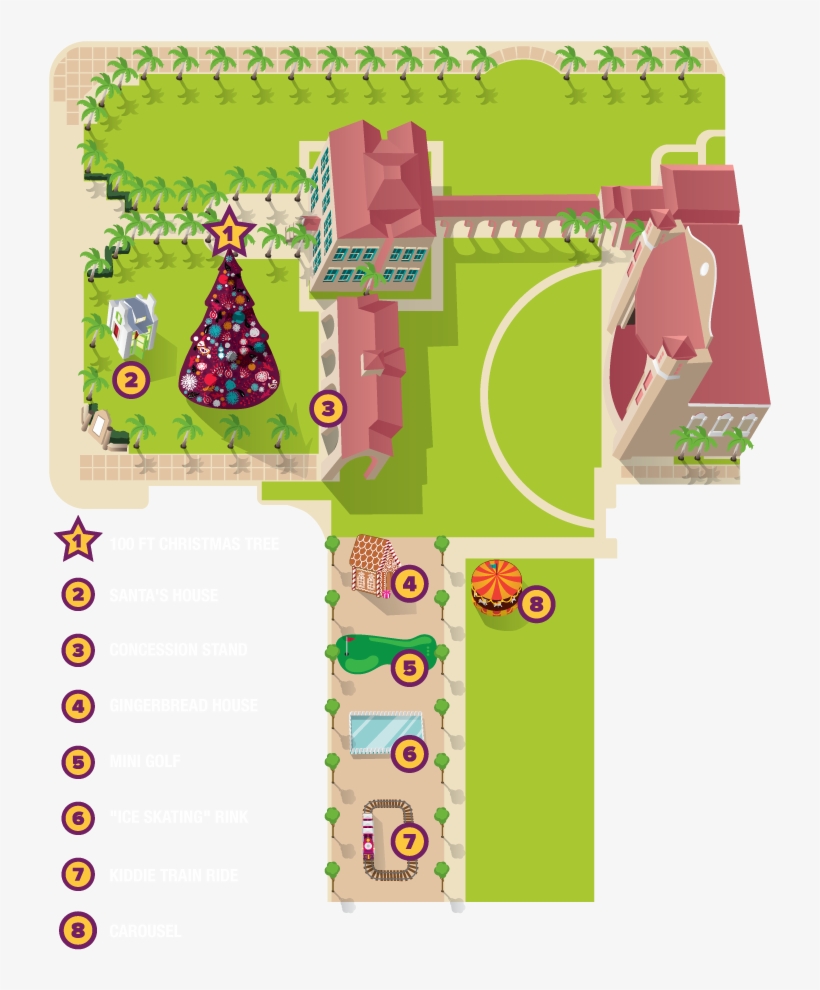 100 Foot Christmas Map Flat, transparent png