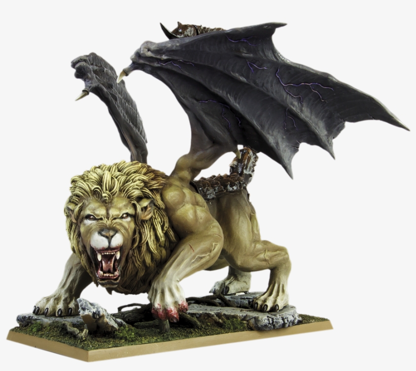 Ungefelic, Mantichora Figurines Warhammer, Manticore,, transparent png