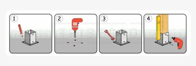 8 Of 9 Heavy Duty Galvanised Bolt Down,square Fence, transparent png