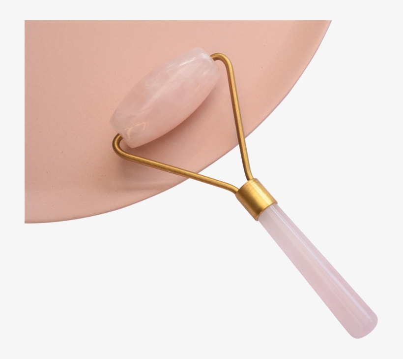 Rose Quartz Face Roller Massager, transparent png