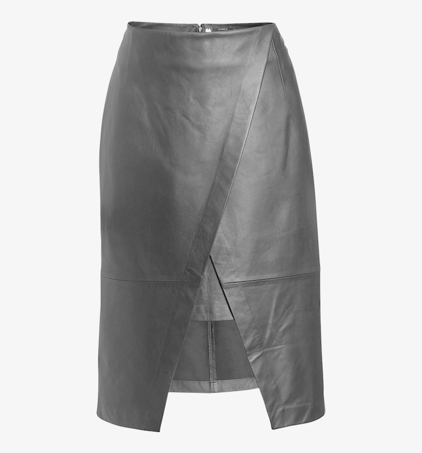 Wrap Leather Skirt Black - Omlottkjol Skinn, transparent png