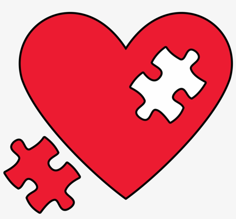 Hearts Clipart Person - Heart Puzzle Piece, transparent png