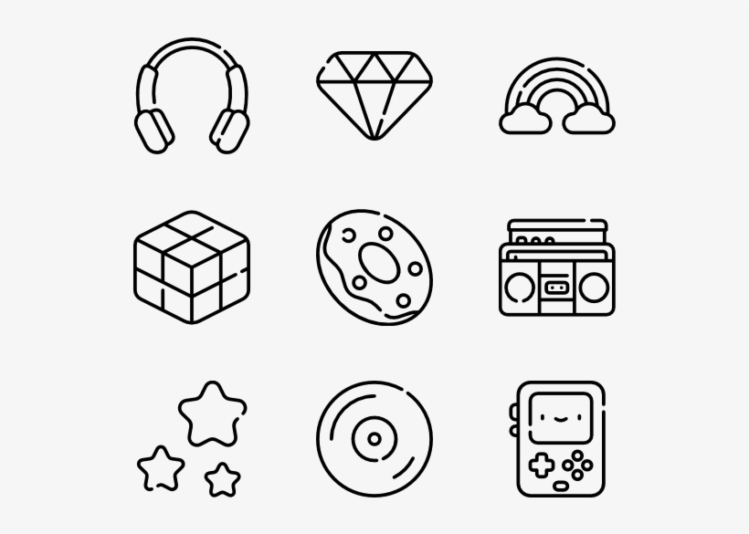 Png Royalty Free Eighties Icon Packs - Hand Drawn Icons Png, transparent png