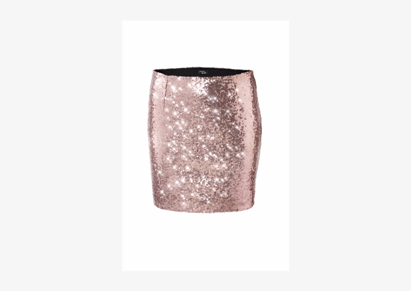 Ladies' Mini Skirt, Rose Gold Sequins - A-line, transparent png