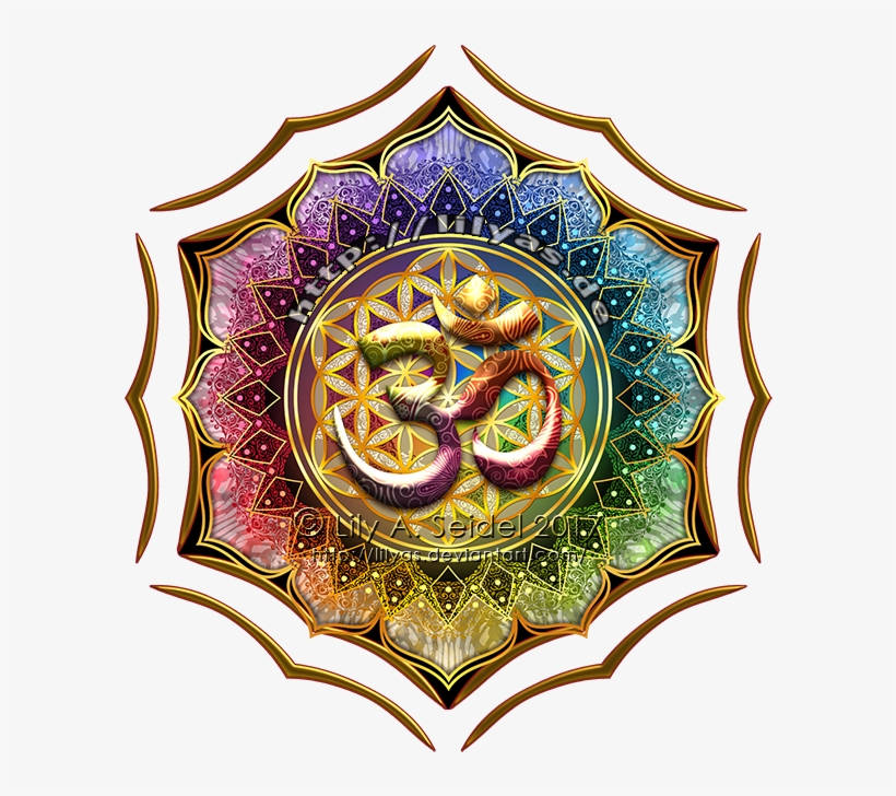 Flower Of Life Lotus Om Mandala By Lilyas - Om Namah Shivaya Png, transparent png