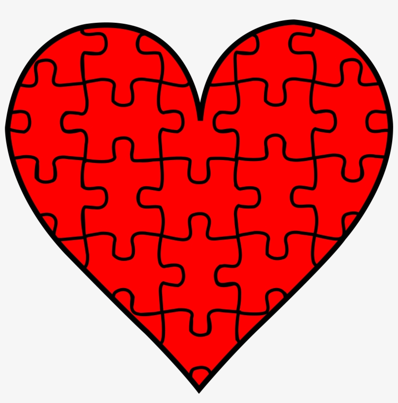 Heart Puzzle Piece Clipart - Cafepress Heart Puzzle Tile Coaster, transparent png