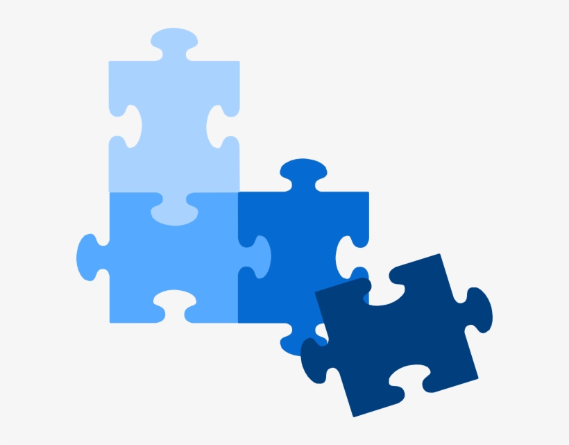 How To Set Use Group Of Blue Puzzle Pieces Svg Vector, transparent png