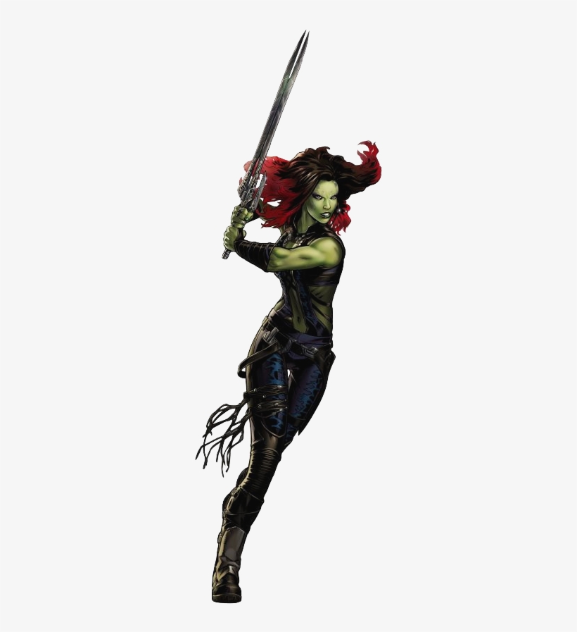 Guardian Gamora Portrait Art - Marvel Gamora No Background, transparent png