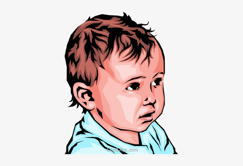 Baby Boy Royalty Free Vector Clip Art Illustration - Realistic Baby Clipart, transparent png
