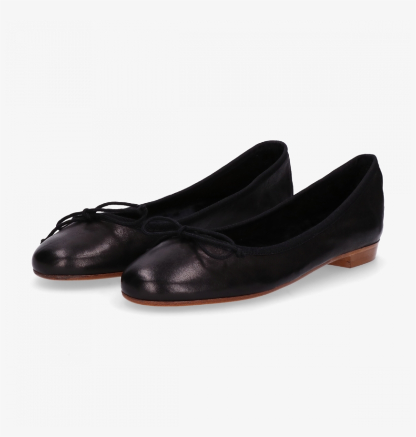 Ballerina Soft Smooth Leather Black - Ballet Flat, transparent png