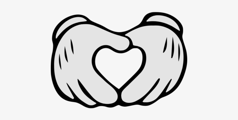 Mickey Hand Vector Mickey Mouse Hands Heart Mickey - Cartoon Mickey Mouse Hands, transparent png