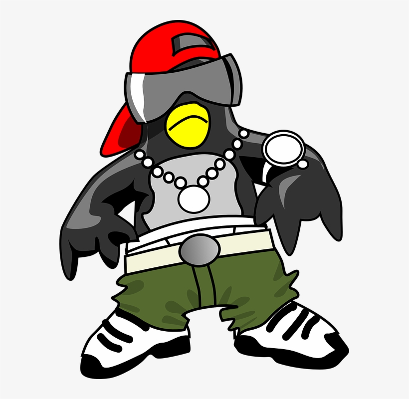 Glasses,dancing,free - Hip Hop Penguin, transparent png