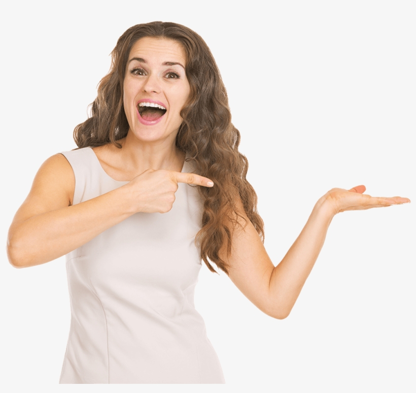 Knoxville Roofing Woman Pointing 2 - 52 Ways To Fund Your Home Based Business Even If You're, transparent png