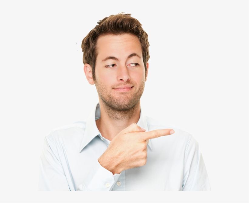 Manpointing-cropped - Stock Photos Young Man, transparent png