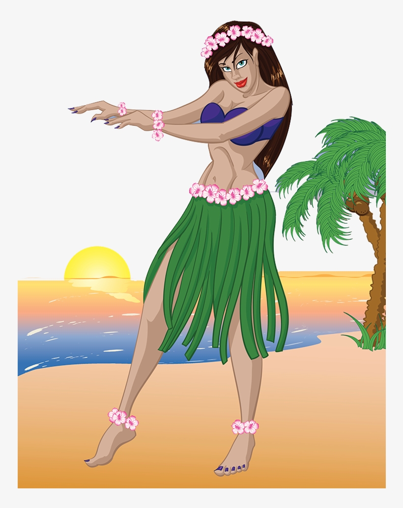 Hawaii Merrie Monarch Festival Hula Dance Illustration - Transparent Hula Dancer, transparent png