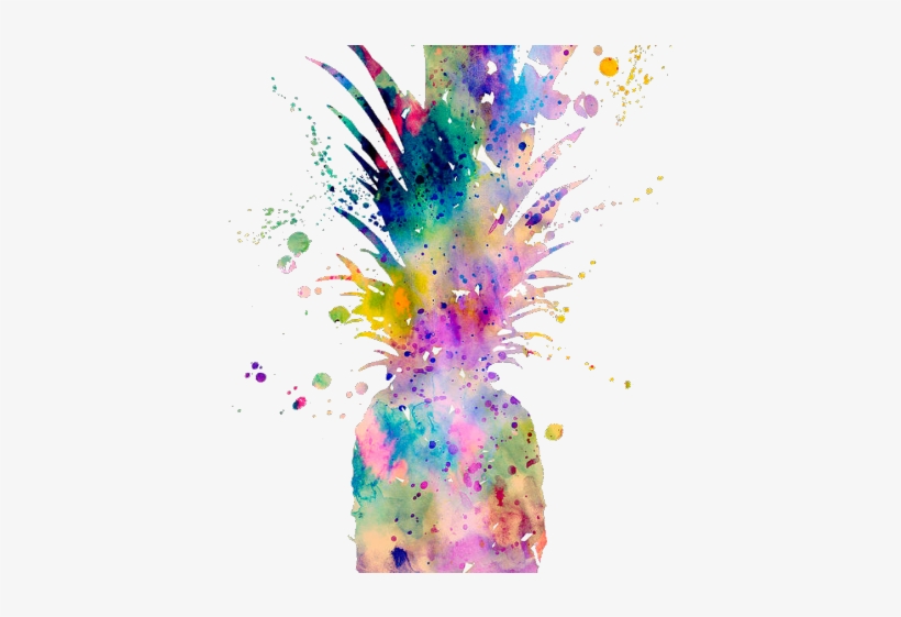 Water Color And Pineapple Tattoo, transparent png