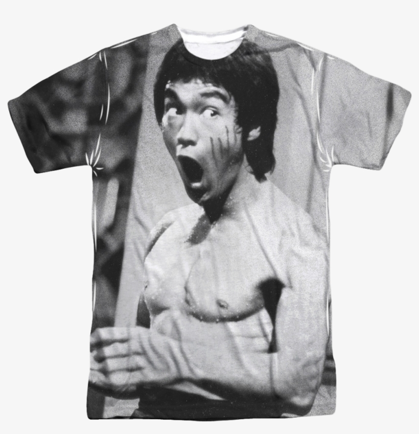 Black And White Bruce Lee T-shirt - Bruce Lee Tee Shirts, transparent png