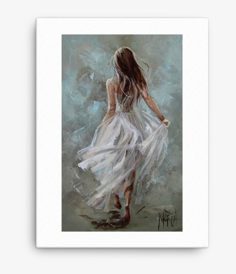 I'm Coming Home - Girl Running Painting, transparent png