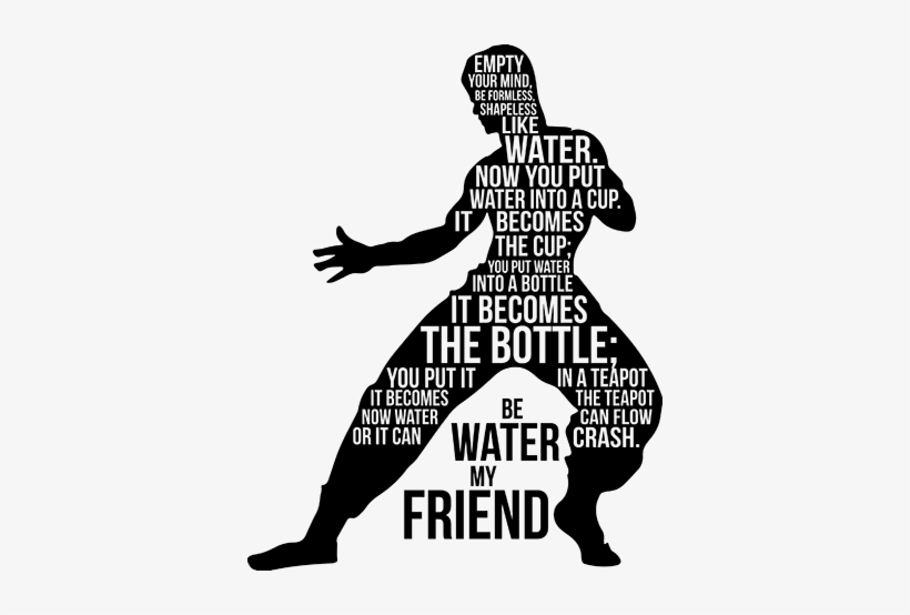 Vinilo Citas Célebres Bruce Lee - Friend Zone, transparent png