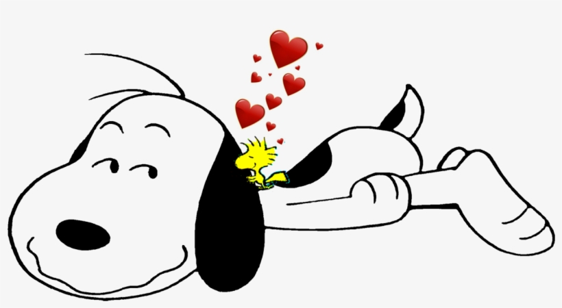 Snoopy Love Png Banner Royalty Free Download - Snoopy And Woodstock Love, transparent png