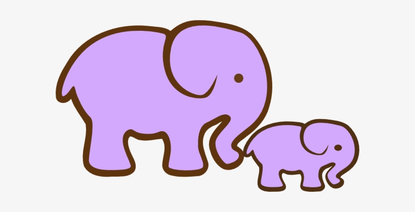 Jpg Free Purple Clip Art At Clker Com Vector - Elephant Clip Art, transparent png