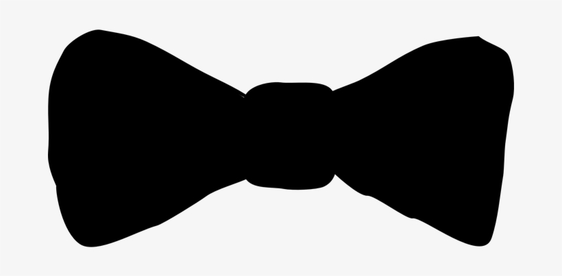 Tie Bow Black Silhouette Clothing Tie Tie - Black Bow Tie Clip Art, transparent png