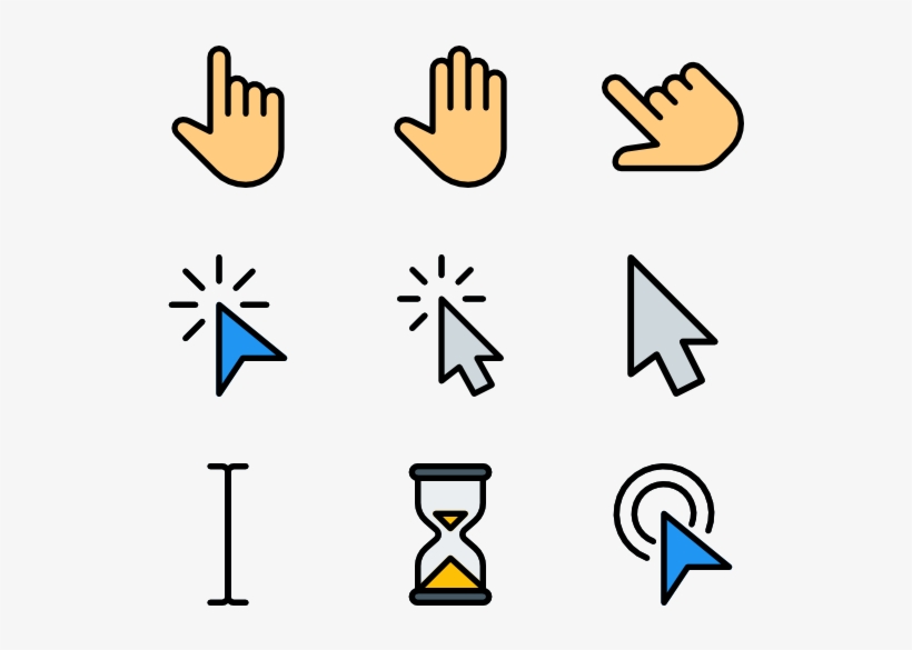 Selection And Cursors - Click Icons, transparent png