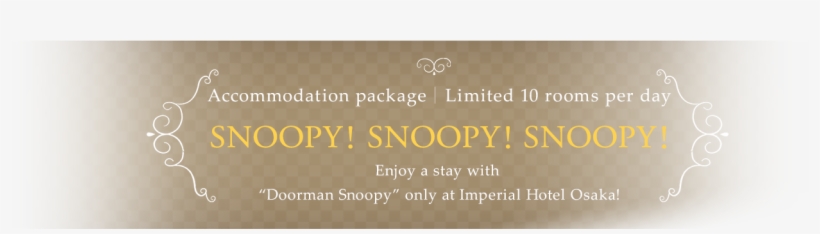 Enjoy A Stay With “doorman Snoopy” Only At Imperial - Bronze, transparent png