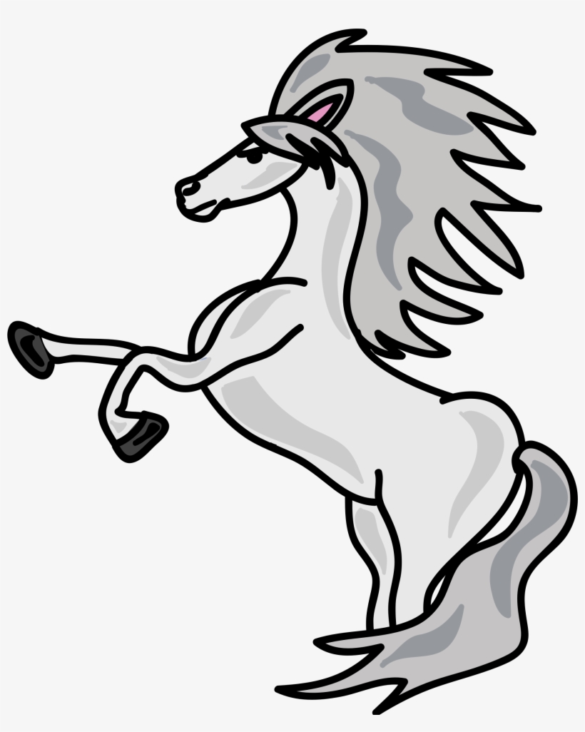 Horse Head Png Download - Clipart Domestic Black And White, transparent png