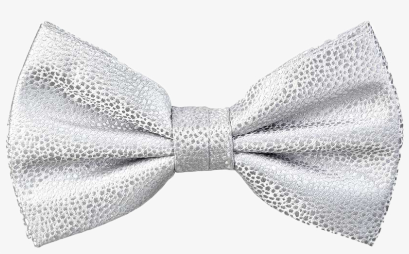 Textured Damon Bow Tie In Silver Reptile - Satin, transparent png