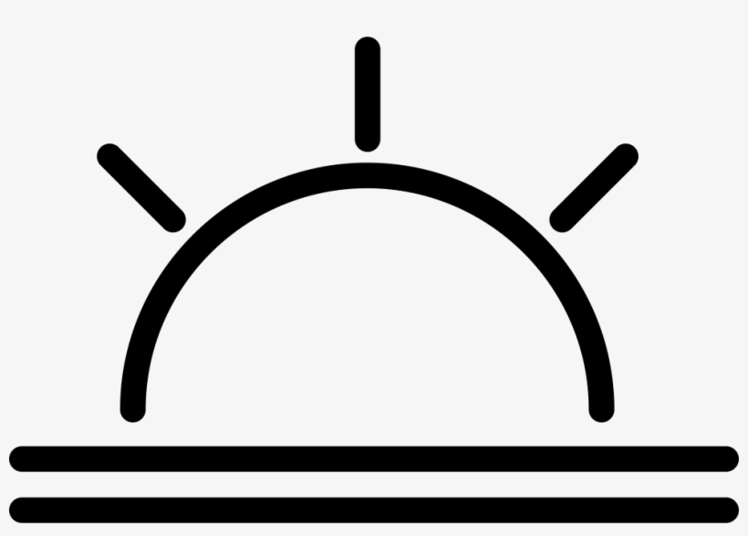 Half Sun On Two Horizontal Lines Comments - Half Sun Lines, transparent png