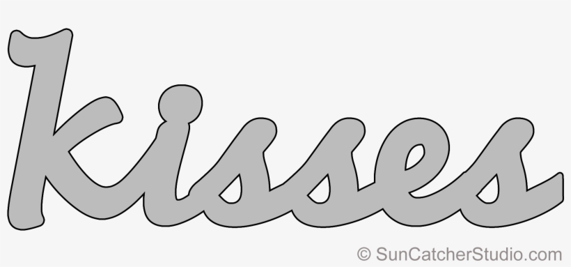 2100 X 924 Kisses Lower Pattern Template Stencil Printable - Template, transparent png