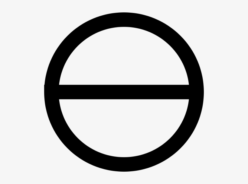Line Within Circle - Alchemy Salt Symbol, transparent png