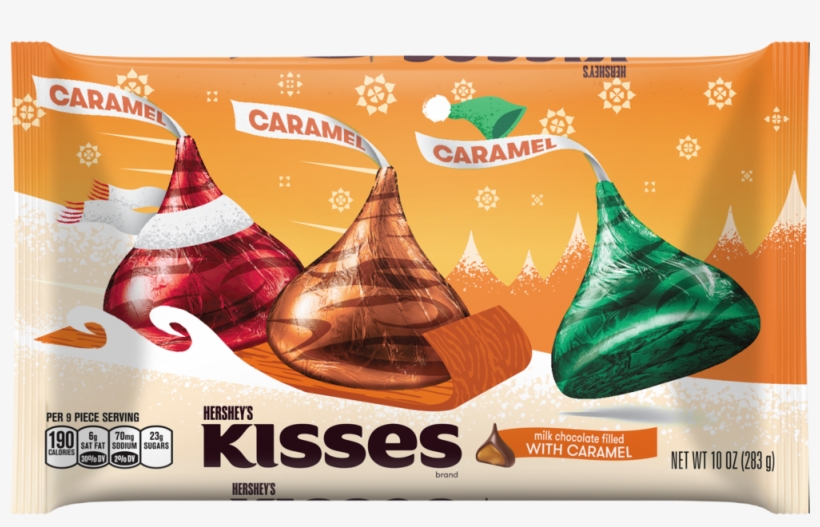 Hersheys Kisses Milk Chocolate, With Caramel - 10 Oz, transparent png