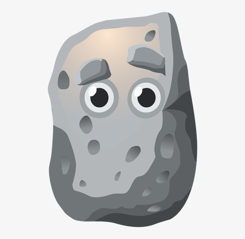 Rock Eyes Grey - Rock Png With Face, transparent png