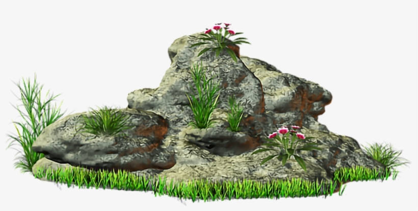 Rock Stone Grass @ladymariacristina - Stone Clip Art, transparent png