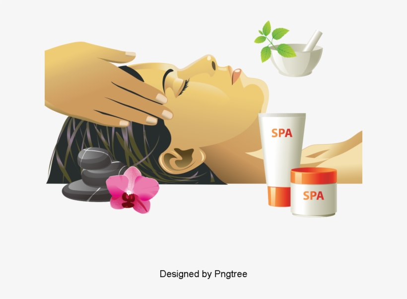 Beautiful Cartoon Lovely Hand Painted Beauty Beauty - Un Suave Masaje Para Tu Mente, transparent png