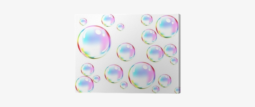 Vector Of Colored Soap Bubbles Canvas Print • Pixers® - Soap Bubbles Drawing, transparent png