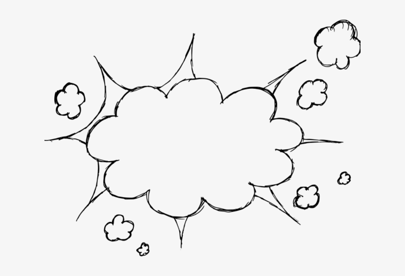 Drawn Bubble Explosion - Comics, transparent png