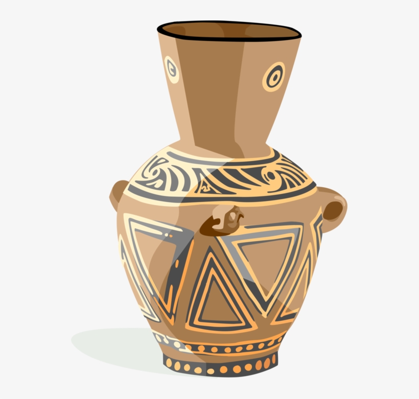 Egyptian Vase Vector Image Illustration Of Ancient 541x700 PNG