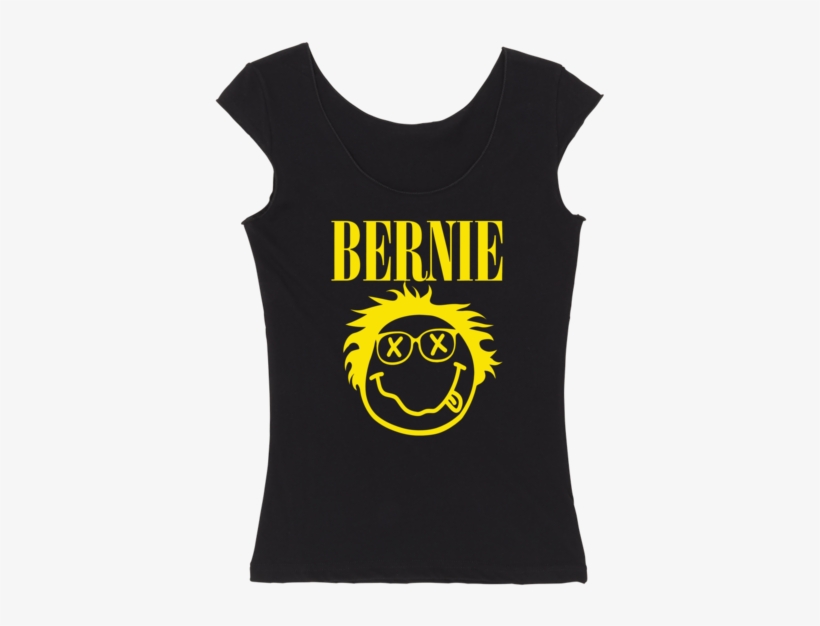 Bernie Nirvana Smiley Reversible Women's Cap Sleeve, transparent png