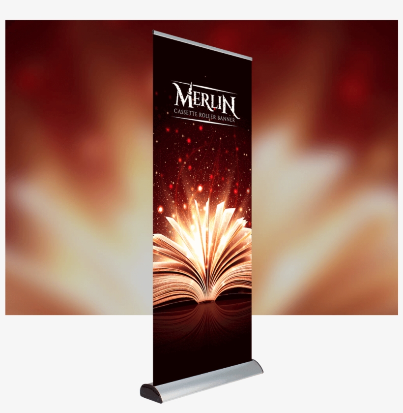 Merlin Roller Banner With Replaceable Graphics, transparent png