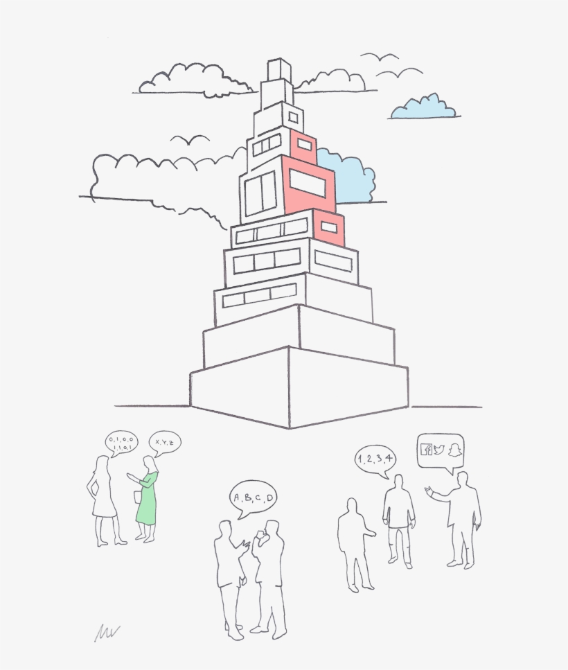 The Tower Of Babel Of Today's Digital Communication, transparent png