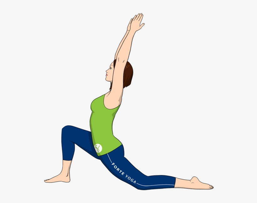 Low Lunge Yoga Pose Forte, transparent png