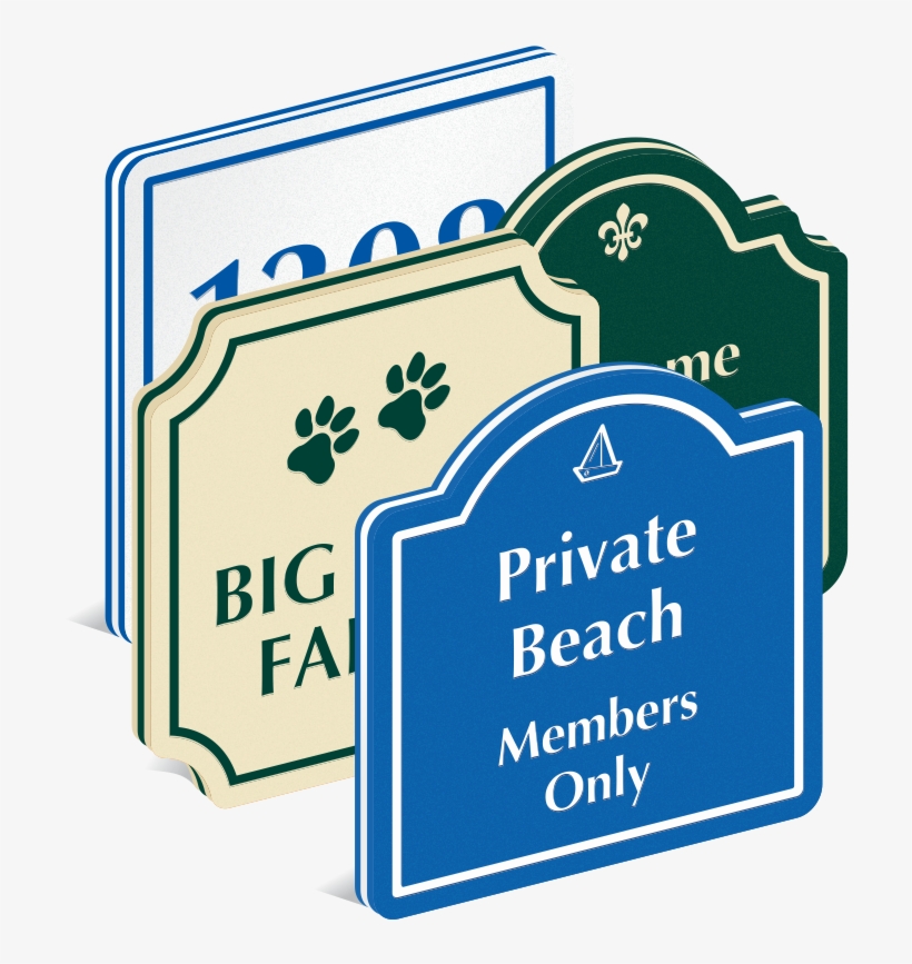 Routed Plastic Sign, transparent png