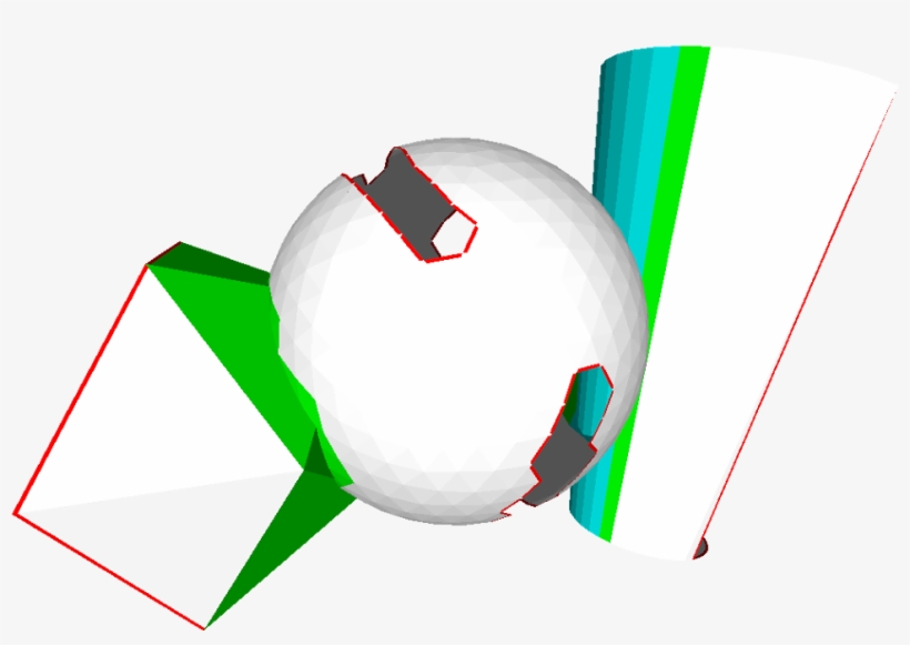 Color Coded Thin Walls , Self Intersecting Surfaces, transparent png